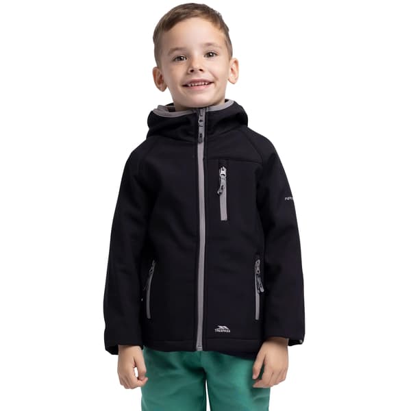 Trespass Barn/Barn Kian Softshell Jacka 7/8 År Svart Black 7/8 Years