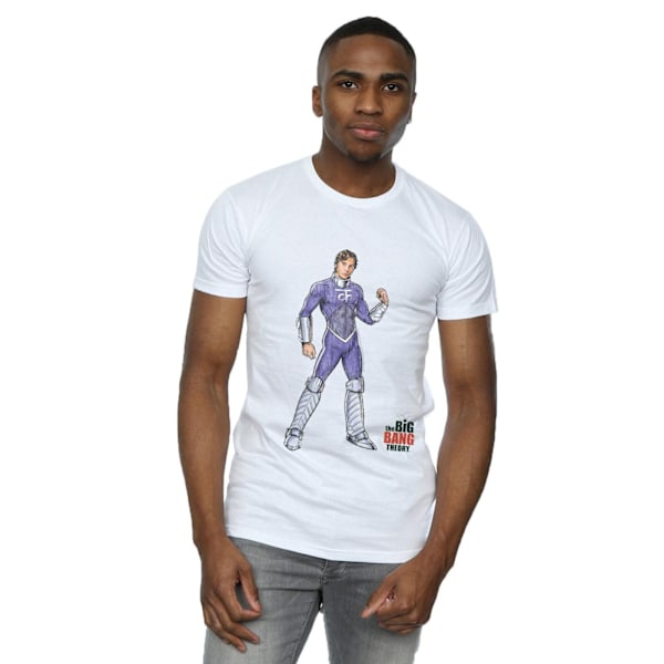 The Big Bang Theory Herr Raj Superhjälte T-shirt M Vit White M