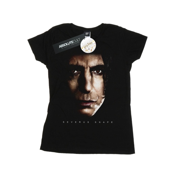Harry Potter Dam/Dam Severus Snape Porträtt Bomull T-Shir Black L