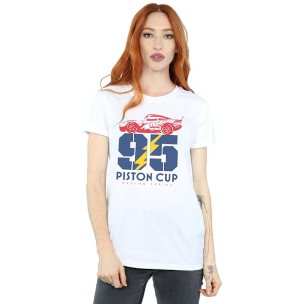 Disney Dam/Damer Bilar Piston Cup 95 Bomull Boyfriend T-Shir White S