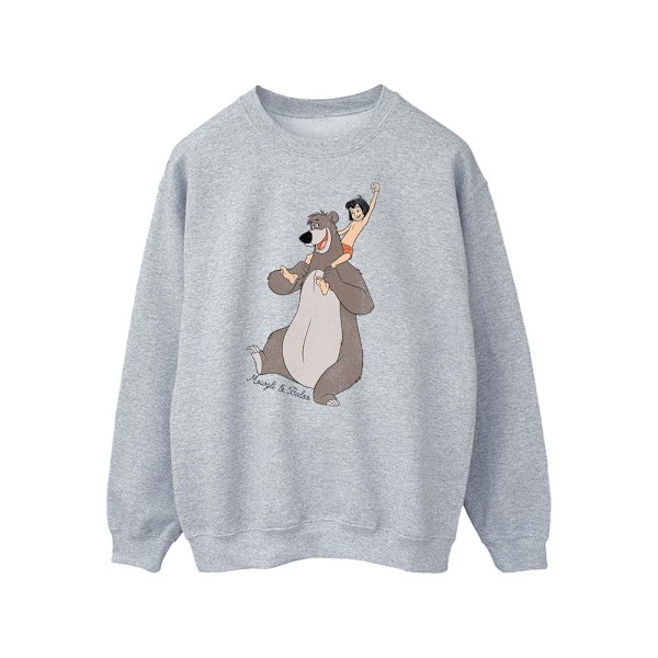 Djungelboken Dam/Dam Classic Mowgli Och Baloo Sweatshirt L Heather Grey L