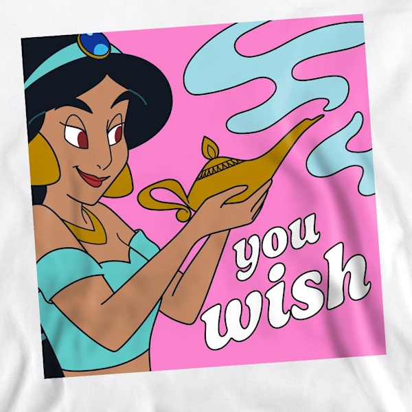 Aladdin Unisex Vuxen You Wish Jasmine Sweatshirt M Vit White M