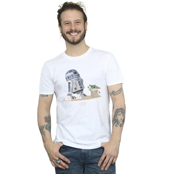 Star Wars The Mandalorian R2D2 och Grogu T-shirt 4XL Vit White 4XL