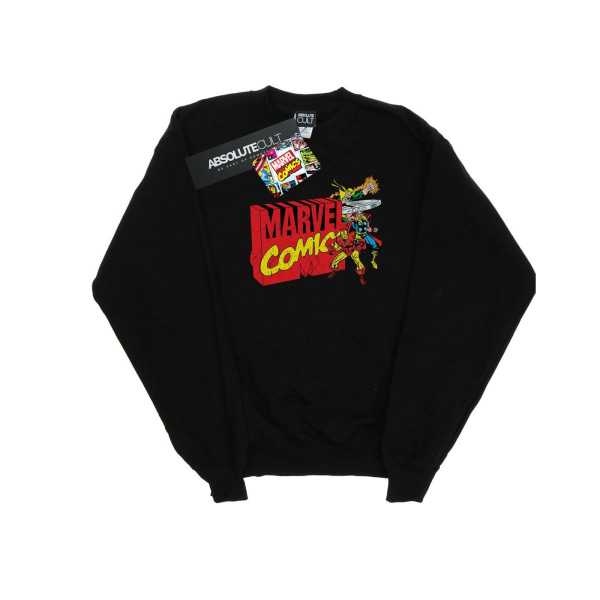 Marvel Comics Dam/Dam Vintage Logo Blast Sweatshirt XL Bl Black XL