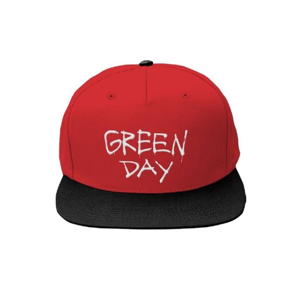 Green Day Logo Baseball Cap One Size Röd/Svart Red/Black One Size