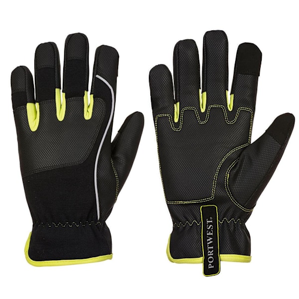 Portwest Unisex Vuxen Arbetsvantar XXL Svart/Gul Black/Yellow XXL