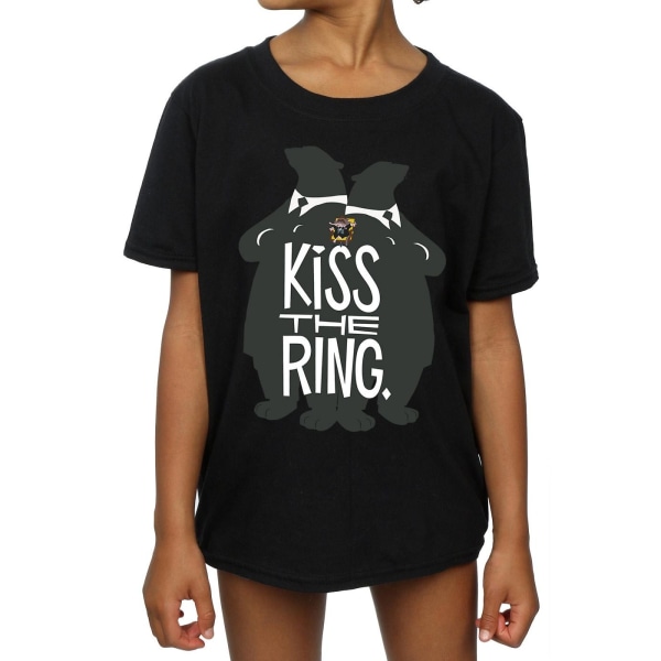 Disney Girls Zootropolis Kiss The Ring Bomull T-shirt 7-8 år Black 7-8 Years