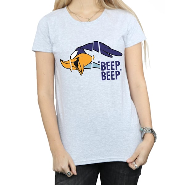 Looney Tunes Dam/Damer Beep Beep Road Runner Bomull T-shirt Sports Grey M