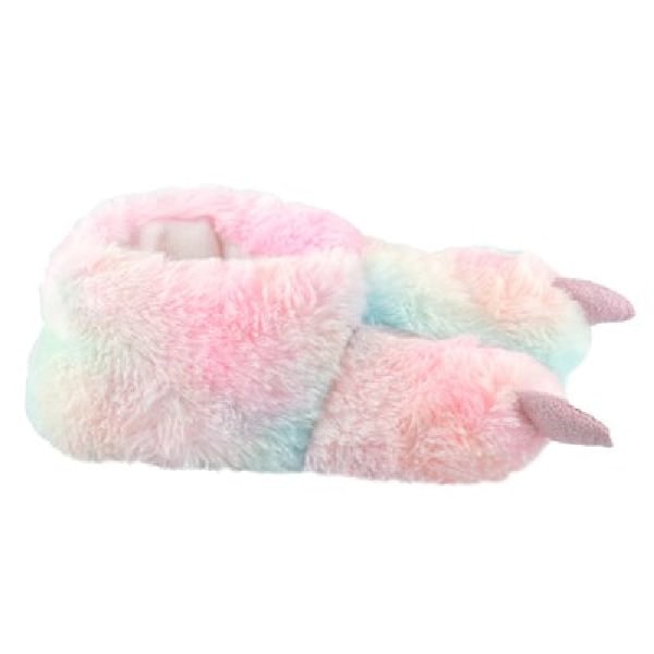 SlumberzzZ Barn/Barn Super Mjuk Enhörning-Pastell Klo Slipper Multi 2-3 UK