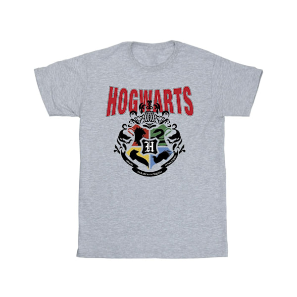 Harry Potter T-shirt för män med Hogwarts-emblem, XL, sportgrå Sports Grey XL