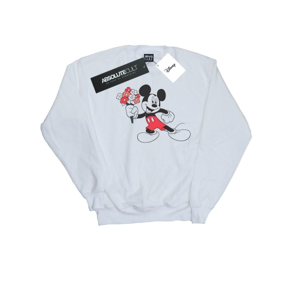 Disney Mickey Mouse Flowers Sweatshirt S Vit för dam/dam White S