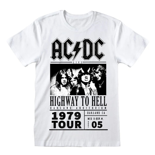 AC/DC Unisex Vuxen Highway To Hell 1979 Tour T-Shirt XXL Vit White XXL