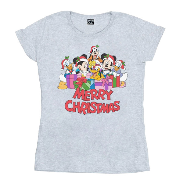 Disney Dam/Kvinnor Musse Pigg Och Vänner Jul Bomull Sports Grey L