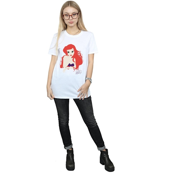 The Little Mermaid Damtröja i bomull för kvinnor/damer Ariel White XL