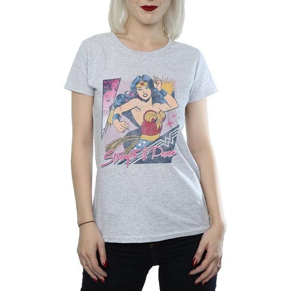 Wonder Woman Dam/Kvinnors Styrka Och Kraft Heather T-Shirt X Heather Grey XL