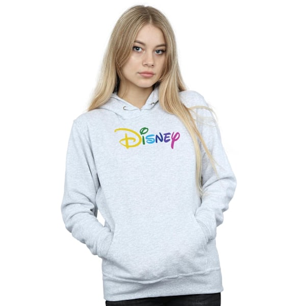 Disney Dam/Kvinnor Färg Logo Hoodie XL Sports Grey Sports Grey XL