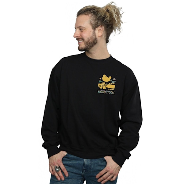 Woodstock Mens Breast Logo Sweatshirt XL Svart Black XL