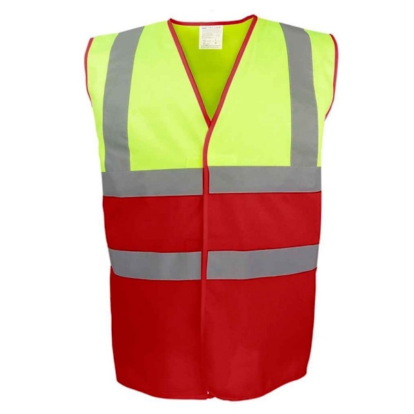 Yoko Unisex Vuxen Tvåfärgad Hi-Vis Väst M Gul/Röd Yellow/Red M