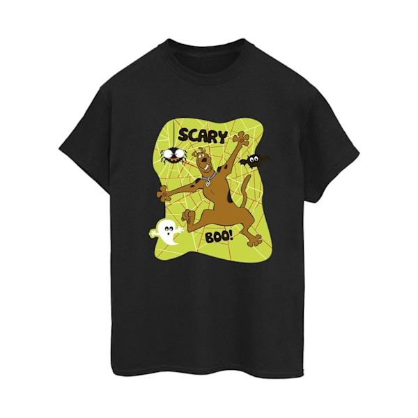 Scooby Doo Dam/Kvinnor Läskigt Bu! Bomulls Boyfriend T-Shirt XL Black XL