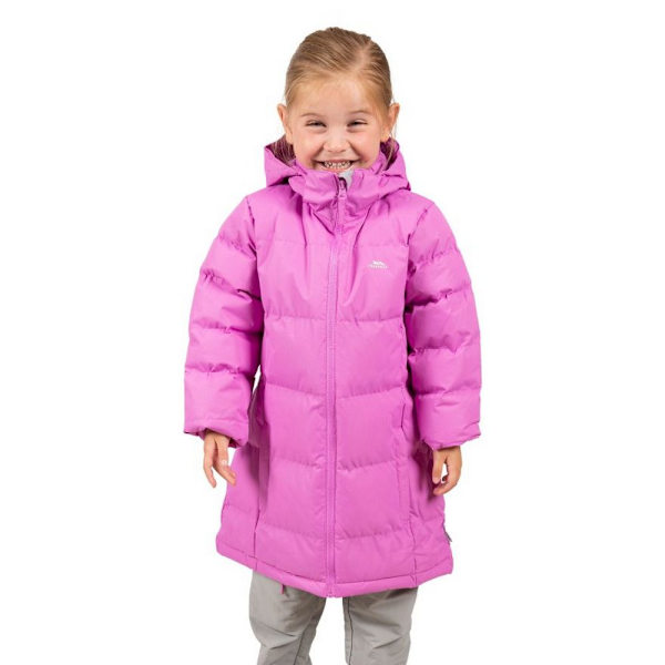 Trespass Tiffy Padderad Jacka för Flickor 3-4 År Djup Rosa Deep Pink 3-4 Years
