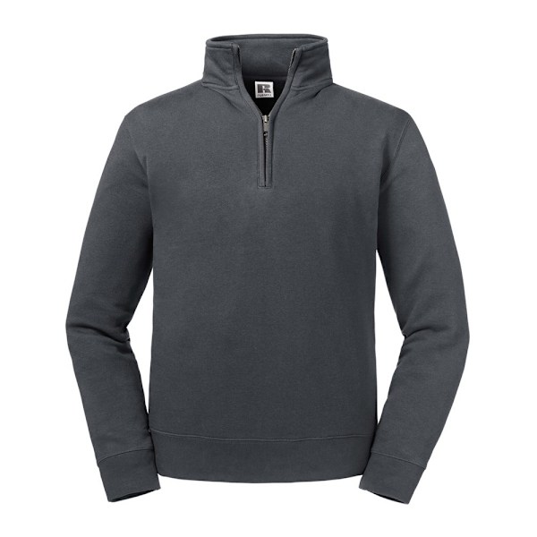 Russell Herr Authentic Zip Neck Sweatshirt XS Convoy Grey Convoy Grey XS