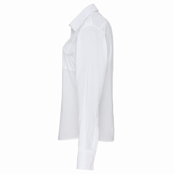 Premier Dam/Dam långärmad pilotskjorta 12 UK Vit White 12 UK