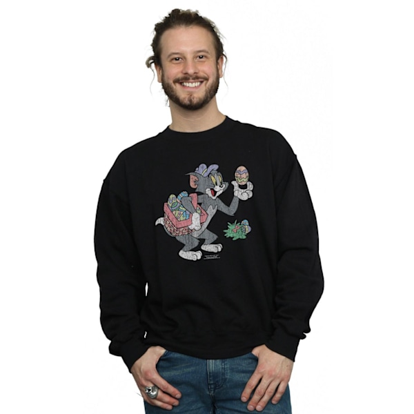 Tom And Jerry Mens Egg Hunt Sweatshirt S Svart Black S