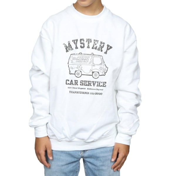 Scooby Doo Boys Mystery Car Service Sweatshirt 9-11 år Vit White 9-11 Years