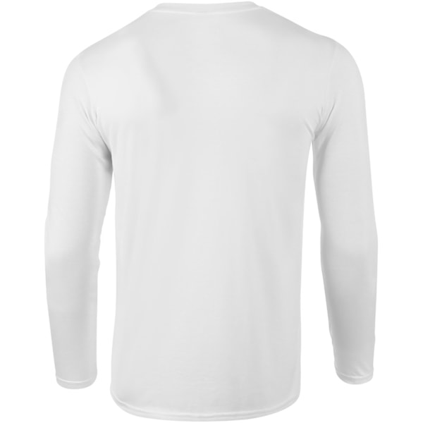 Gildan Soft Style långärmad T-shirt för män (5-pack) M Vit White M
