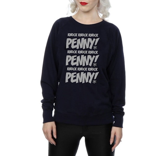 The Big Bang Theory Damkläder Knock Knock Penny Sheldon Sweatshirt Navy Blue M
