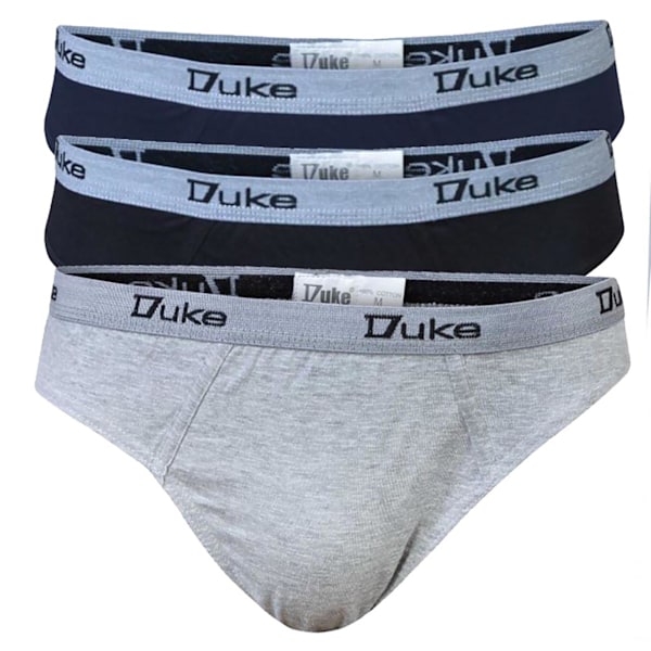 Duke Herr D555 London Kingsize Kalsonger (3-pack) 7XL Svart/Grå Black/Grey/Navy 7XL