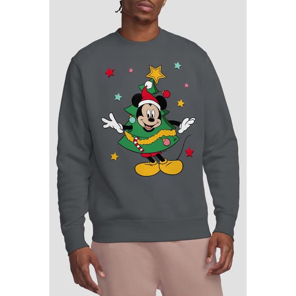 Disney Unisex Vuxen Musse Pigg Julgran Sweatshirt L Gråmelerad Charcoal L