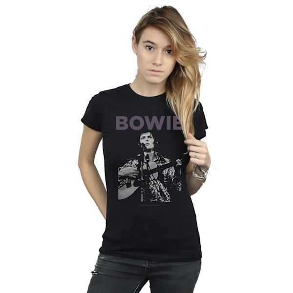 David Bowie Dam/Kvinnor Rock Poster Bomull T-Shirt M Svart Black M