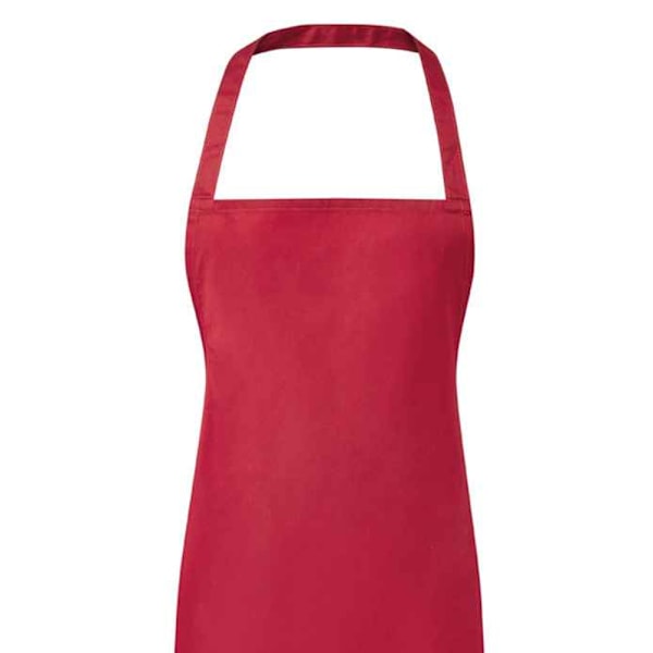 Premier Dam/Kvinnors Essentiella Haklappsförkläde / Catering Arbetskläder O Red One Size