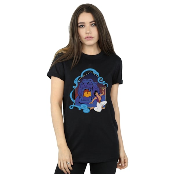 Disney Dam/Damer Aladdin Cave Of Wonders Bomull Boyfriend T Black S