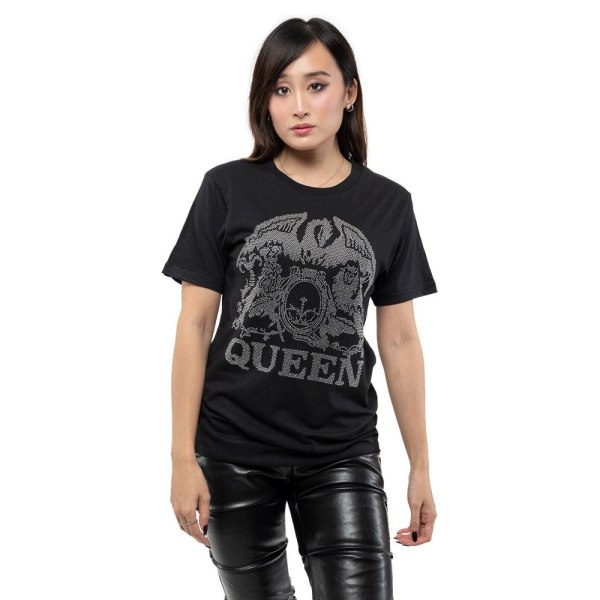 Queen Unisex Vuxen Embellished T-Shirt XL Svart Black XL