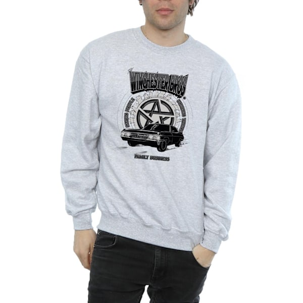 Supernatural Mens Winchester Bros Sweatshirt M Sports Grey Sports Grey M