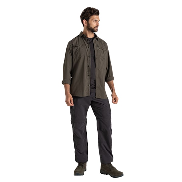 Craghoppers Herr NosiLife III Konvertibla Cargo Byxor 42R Blå Black Pepper 42R