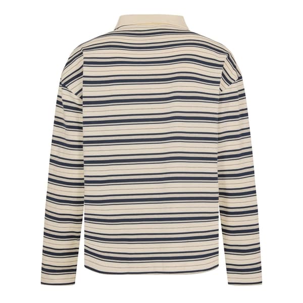 Belier Herr Randig Långärmad Pikétröja S Ecru/Marinblå Ecru/Navy S