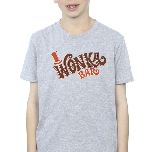 Willy Wonka Boys Bar Logo T-Shirt 3-4 år Sports Grey Sports Grey 3-4 Years