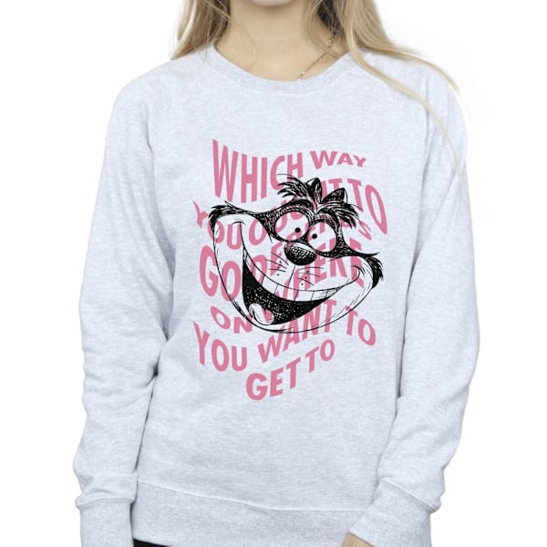 Disney Dam/Damer Alice I Spegellandet Cheshire Cat Sweatshirt Sports Grey XL