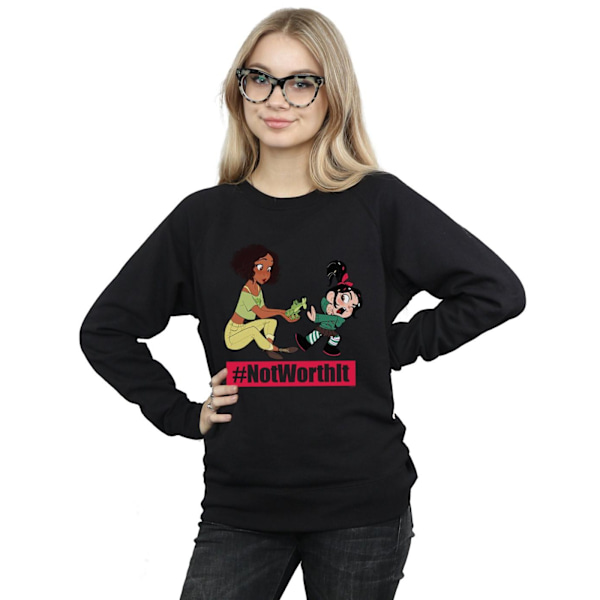 Disney Dam/Damer Wreck It Ralph Tiana Och Vanellope Sweatshirt Black XXL