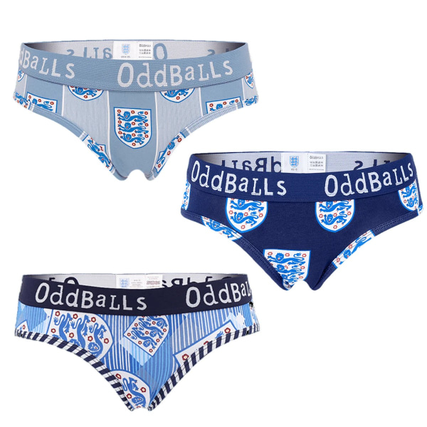 OddBalls Dam/Dam England FA-trosor (Pack of 3) 6 UK Blue/ Blue/White/Grey 6 UK