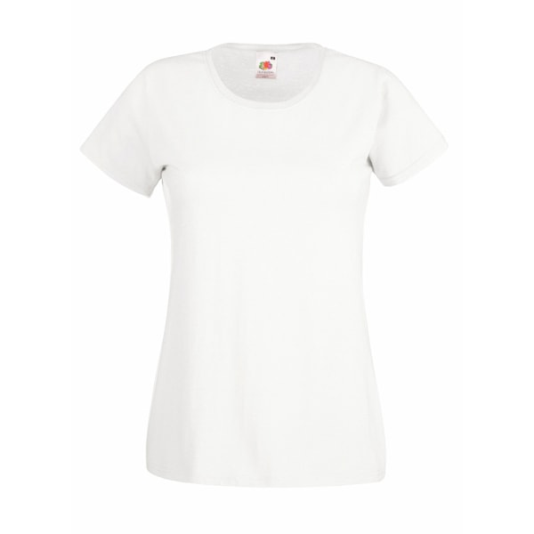 Womens/Ladies Value Fitted Short Sleeve Casual T-Shirt X Small Snow X Small