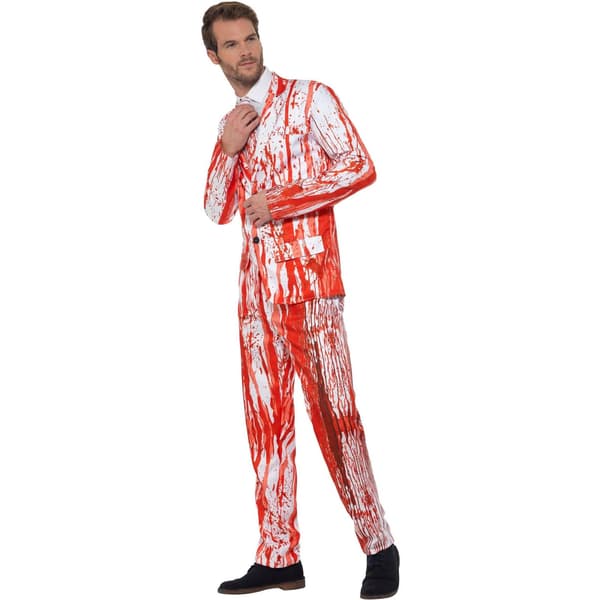 Smiffys Bloddroppskostym för Män M Röd/Vit Red/White M