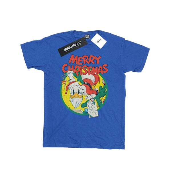 Disney Herr Donald Duck God Jul T-shirt M Royal Blue Royal Blue M