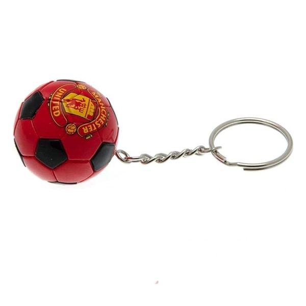 Manchester United FC Crest Ball Nyckelring One Size Röd/Svart Red/Black One Size