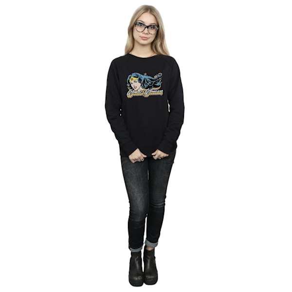 DC Comics Dam/Kvinnor Wonder Woman Smile Sweatshirt S Svart Black S