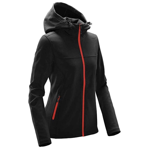 Stormtech Dam/Kvinnor Orbiter Hooded Soft Shell Jacka XL Bla Black/Bright Red XL