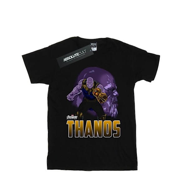 Marvel Dam/Damer Avengers Infinity War Thanos Karaktär Bomull Boyfriend T-shirt Black 3XL